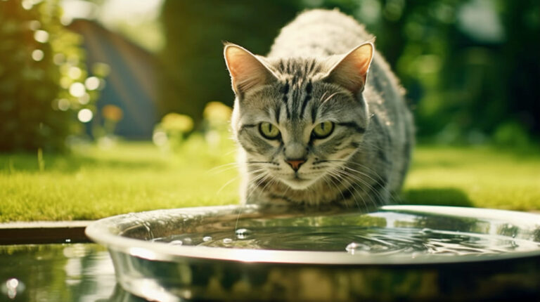Hydratation du chat en été : combien d’eau, signes de déshydratation et astuces efficaces