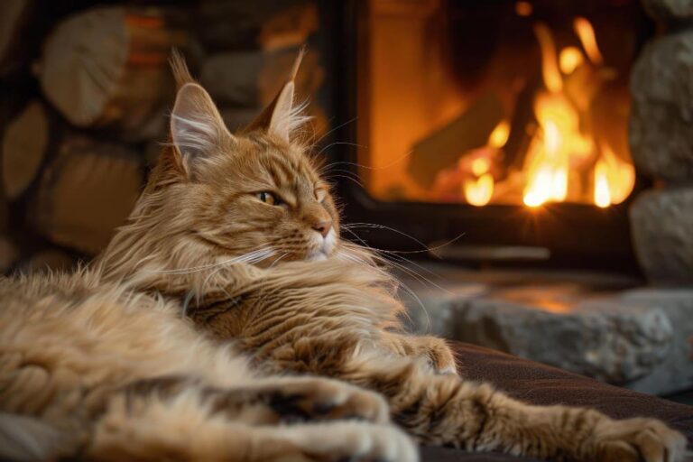 Chat et cheminée / chauffage : risques, brûlures, sécurité et bonnes pratiques en hiver