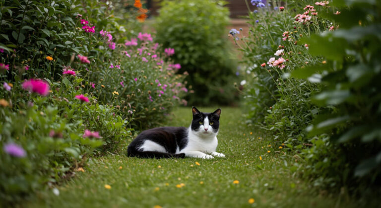 Chat et jardin au printemps : sécurité, parasites, plantes à éviter et idées d’enrichissement